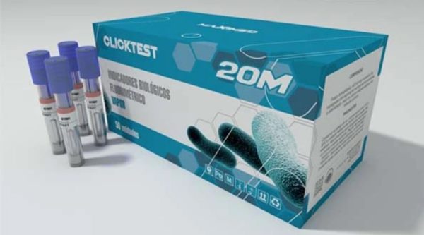 Indicador Biológico CLICKTEST - VAPOR Fluorescência- 20 minutos